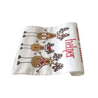 Santa&#39;s Little Helper Cotton Table Runner 33 x 180 cm
