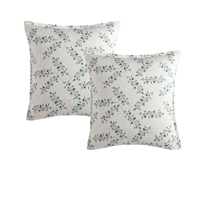 Logan &amp; Mason Pair of Floriana Ivory European Pillowcases 65 x 65cm