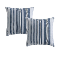 Platinum Collection Pair of Hunter Indigo European Pillowcases 65 x 65cm