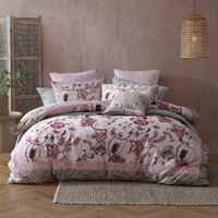 Logan &amp; Mason Lorelai Rose 250TC 100% Cotton Sateen Quilt Cover Set Queen