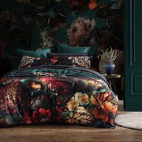 Logan &amp; Mason Secret Garden 250TC 100% Cotton Sateen Quilt Cover Set Queen