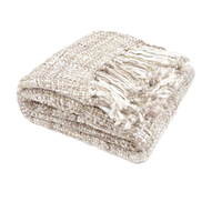 Rans Oslo Knitted Weave Throw 127x152cm - Natural Beauty