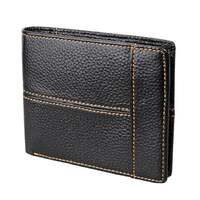 Men&#39;s Genuine Leather Bilfold Wallet RFID Blocking Card Holder Zipper Coin Purse