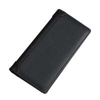 100% Genuine Leather Men&#39;s Wallet RFID Blocking Card Holder Bifold and Long Wallets (Black Long Wallet)