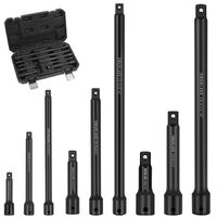 9Pcs Extension Bar Set 1/4&quot; 3/8&quot; 1/2&quot; Black Drive Socket Auto Repairing