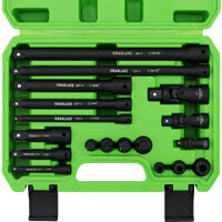 SWANLAKE 18Pcs Drive Tool Accessory Set Extension Bars Impact Universal Joint