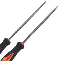 HORUSDY 2Pc 6.1&quot; Flat Mini Needle File Set Metal Wood Carving Carpentry Tool