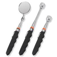 3Pc Magnetic Pick Up Tool &amp; Swivel Inspection Mirror Telescoping Rod Heavy Duty