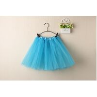 New Adults Tulle Tutu Skirt Dressup Party Costume Ballet Womens Girls Dance Wear, Blue, Kids