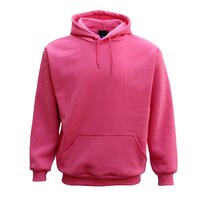 Adult Unisex Men&#39;s Basic Plain Hoodie Pullover Sweater Sweatshirt Jumper XS-8XL, Hot Pink, S