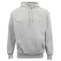 Adult Unisex Men&#39;s Basic Plain Hoodie Pullover Sweater Sweatshirt Jumper XS-8XL, Light Grey, XL