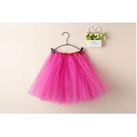 New Adults Tulle Tutu Skirt Dressup Party Costume Ballet Womens Girls Dance Wear, Hot Pink, Kids