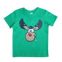 New Funny Adult Xmas Christmas T Shirt Tee Mens Womens 100% Cotton Jolly Ugly, Reindeer (Green), S