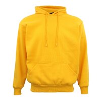 Adult Unisex Men&#39;s Basic Plain Hoodie Pullover Sweater Sweatshirt Jumper XS-8XL, Yellow, L