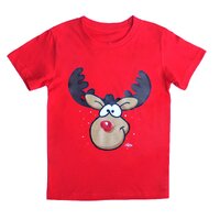 New Funny Adult Xmas Christmas T Shirt Tee Mens Womens 100% Cotton Jolly Ugly, Reindeer (Red), 3XL