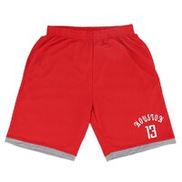 Men&#39;s Basketball Sports Shorts Gym Jogging Swim Board Boxing Sweat Casual Pants, Red - Houston 13, S