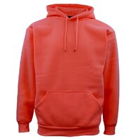 Adult Unisex Men&#39;s Basic Plain Hoodie Pullover Sweater Sweatshirt Jumper XS-8XL, Coral Pink, S