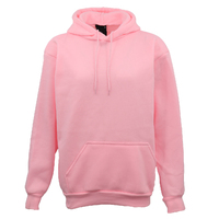 Adult Unisex Men&#39;s Basic Plain Hoodie Pullover Sweater Sweatshirt Jumper XS-8XL, Light Pink, XS