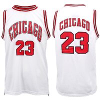 New Men&#39;s Basketball Jersey Sports T Shirt Tee Vest Tops Gym Chicago Los Angeles, White - Chicago 23, M