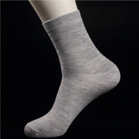 10 Pairs Men&#39;s Women&#39;s Cotton Breathable Crew Length Socks Work Business Cushion, Light Grey