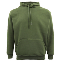Adult Unisex Men&#39;s Basic Plain Hoodie Pullover Sweater Sweatshirt Jumper XS-8XL, Olive, 2XL