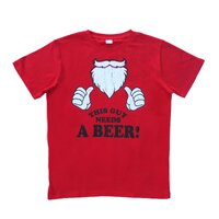 New Funny Adult Xmas Christmas T Shirt Tee Mens Womens 100% Cotton Jolly Ugly, This Guy Needs a Beer!, 3XL