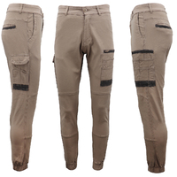 Men&#39;s Cargo Cotton Drill Work Pants UPF 50+ 13 Pockets Tradies Workwear Trousers, Khaki, 32