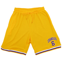 Men&#39;s Basketball Sports Shorts Gym Jogging Swim Board Boxing Sweat Casual Pants, Yellow - Los Angeles 6, M