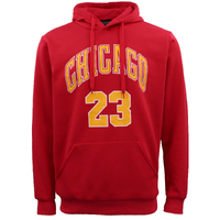 Men&#39;s Fleece Pullover Hoodie Jacket Sports Jumper Jersey Chicago Golden State, Red - Chicago 23, 3XL