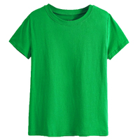 Adult 100% Cotton T-Shirt Unisex Men&#39;s Basic Plain Blank Crew Tee Tops Shirts, Green, 3XL