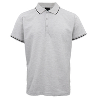Men&#39;s Unisex Polo Shirts Basic Plain Breathable Tops Cotton Cascual Sport Shorts, Light Grey, XL