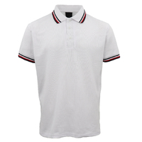 Men&#39;s Unisex Polo Shirts Basic Plain Breathable Tops Cotton Cascual Sport Shorts, White, 3XL