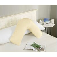 1000TC Premium Ultra Soft V SHAPE Pillowcase - Yellow Cream
