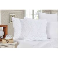 Diamond Pintuck Premium Ultra Soft Cushion Covers 2-Pack - White