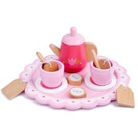 Kids Wooden Kitchen Tea Set Pretend Play