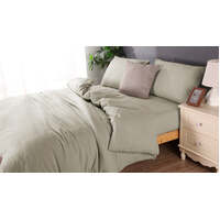 Microflannel duvet cover and sheet comb set king silver
