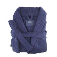 small medium egyptian cotton terry toweling bathrobe navy