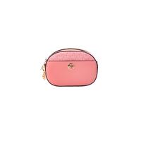 Michael Kors Women&#39;s Jet Set Glam Tea Rose Leather Oval Crossbody Handbag Purse - One Size