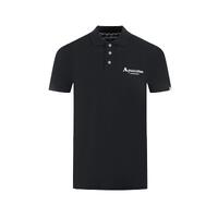 Aquascutum Men&#39;s Black Cotton Polo Shirt - XL