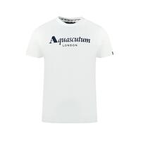 Aquascutum Men&#39;s White Cotton T-Shirt - XL