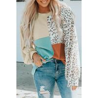 Azura Exchange Color Block Ribbed Long Sleeve Top - XL