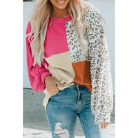 Azura Exchange Patchwork Ribbed Long Sleeve Top - M
