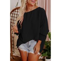 Azura Exchange Smocked Wrist Shift Top - S