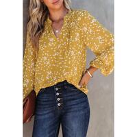 Azura Exchange Printed Crinkled Blouse - XL
