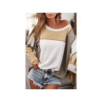 Azura Exchange Exposed Seam Color Block Patchwork Top - XL