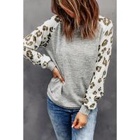 Azura Exchange Leopard Print Long Sleeve Top - M