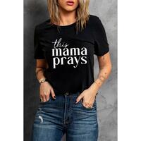 Azura Exchange Mama Prays Letters Print Plain Tee - XL