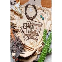 Azura Exchange Western Poker Cards Graphic Print T-Shirt - L
