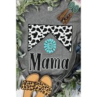 Azura Exchange Leopard Turquoise Bead Mama Graphic T-shirt - M