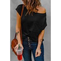Azura Exchange Pocketed Tee with Side Slits - XL
